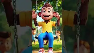 Mojo&rsquo;s Swing Time Fun! 🐒🌳 #Shorts #kidsfun #monkey #kids #funny