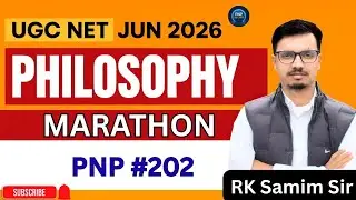 UGC NET Philosophy MARATHON CLASS | Full Syllabus One Shot Revision | RK Samim Sir