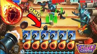 OMG 😱 6 Cannon Shot & Meteor Cards 🔥 Winning Strategy! Castle Crush 