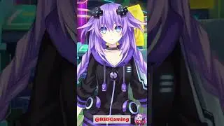 💜 Purple Heart 💜 in a Black Dress Parka! #purpleheart #neptunia #shorts #hyperdimensionneptunia