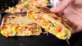 “Pizza Paratha 😍 | Kids Lunch Box માટે Perfect Recipe | 10 Minute Snack”