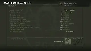 MARKHOR rank tutorial and guide | Metal Gear Solid 3 Snake Eater