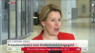 Corona LIVE: Pressekonferenz mit Giffey, Spahn und Heil zum Kinderkrankentagegeld