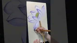 彩墨畫   荷花     平子國畫