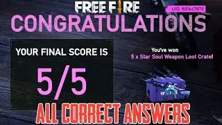 Free Fire patch Quiz answers- 100% chance to win || free fire quiz || x side gamer