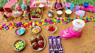Miniature Strawberry Milkshake | Chocolate Strawberry Shake | Mini Cooking | Strawberry Milk Shake