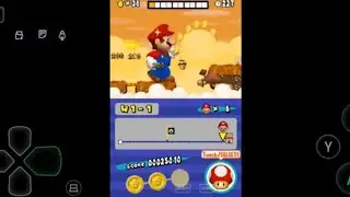 Newer super mario bros DS (NDS hack) 100% collect star coins Save/Load file Part 1/8: World 1
