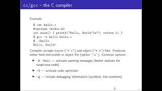 Markus Kuhn (Cambridge) | Unix Tools - 30  Compiling and debugging C
