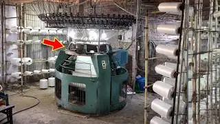 Pai Lung Knitting Machine Full Working Video | Satisfying Textile Process