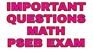 Important Questions For PSEB EXAM LIVE CLASS