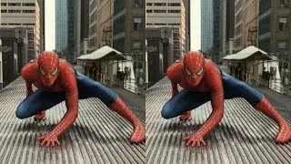 Best Action Scenes of Spiderman - World's Best SBS 3D POP OUT Effects EVER