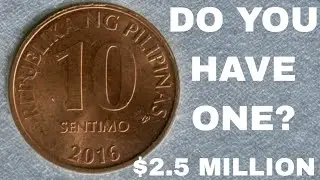 Most valuable 2016 Philippines 10 Sentimo Coin _worth thousand dollar USA !