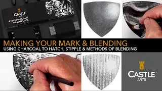 How to Draw with Charcoal | Hatching, Stippling & Blending methods | Castle Arts