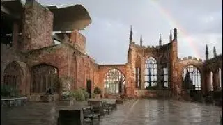 Coventry Blitz Ruins Remains And New Cathedral.