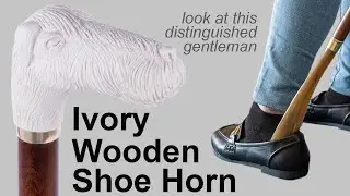 FootFitter Deluxe Ivory Beechwood Long Shoe Horn