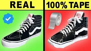 I made Vans Shoes entirely out of Duct Tape