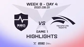 NS vs HLE Highlights Game 1 | Week 8 Day 4 | 2021 LCK Summer Split