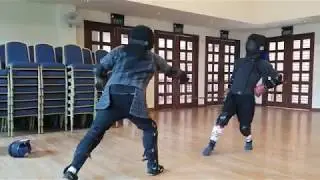 Sabre vs Arming sword sparring