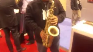 NAMM Show 2012 My sax talk @ the P.MARIUAT BOOTH