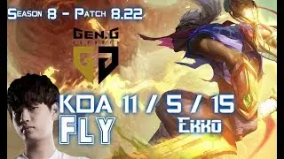 GEN Fly EKKO vs LISSANDRA Mid - Patch 8.22 KR Ranked