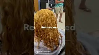How to remove your black and red hair to blonde? #browardhairstylist