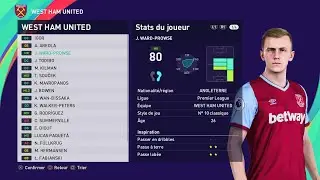 [PES 2021] WEST HAM UNITED players - season 2025/2026
