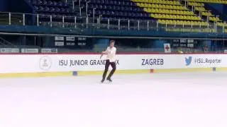 2015 ISU Junior Grand Prix - Zagreb Men Free Skate Glebs BASINS LAT