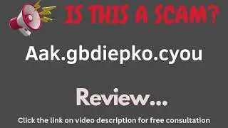 Aak.gbdiepko.cyou Review: THIS IS A SCAM? (Aak.gbdiepko.cyou)