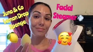 Facial Steamer💨 By Beauty Tools NYC/ Lemon Drop Sponge 🍋🧽 By Juno & Co