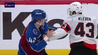Josh Manson vs Tyler Kleven ; Samuel Girard vs Tim Stutzle