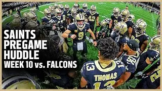 Brees & Demario Lead Saints Pregame Huddle vs Falcons | Week 10 | 2019 NFL