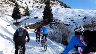 Monte FARNO e rifugio PARAFULMINE con la neve. MTB Valgandino - Bergamo