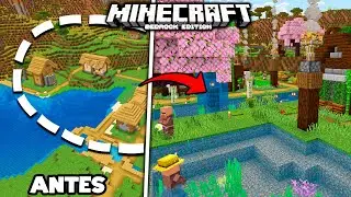 Transform&eacute; una Aldea en Survival BEDROCK! 😱
