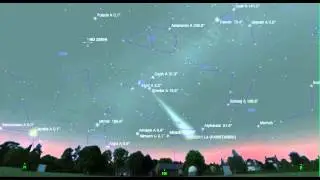 Comet PANSTARRS Appearance in evening sky.