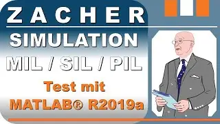 Simulationen MIL, SIL, PIL. Test einer einfachen Regelung mit MATLAB-Version 2019a.