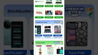 freedom Sale live on flipkart shop now. #flipkartsale #freedomsale #topdeals