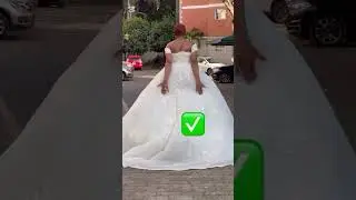 How to walk with your Ball Wedding Gown #shortvideo #wedding #fashionstyle