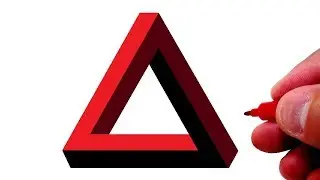 How to Draw and Color the Impossible Triangle Illusion