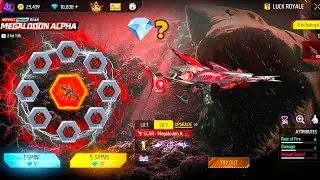 I Spin New Ring Event Scar - Megalodon Alpha Evo Skin in Free Fire &hearts;️