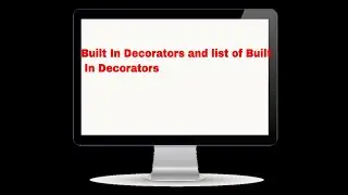 #6 Python Tutorial for Beginners | Built In Decorators