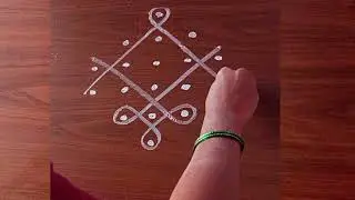 simple and easy rangoli#muggulu #indianart #rangoli #dialyrangoli #easyrangoli