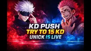 KD PUSH TRY TO 15 KD WITH UNICK #unickislive #bgmi #live #viral