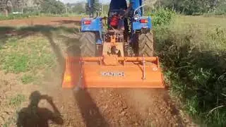 #Demo #parchar #rotavator #machine Field demo of Soil Tech Rotavator with सोनालिका ट्रैक्टर
