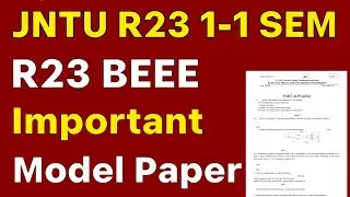 beee important model paper basic Electrical and Electronics Engineering jntu r23 model paper r23