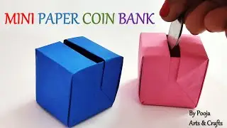 DIY MINI PAPER COIN BANK | How to make money saving box | Money Bank From paper | Easy Crafts Idea