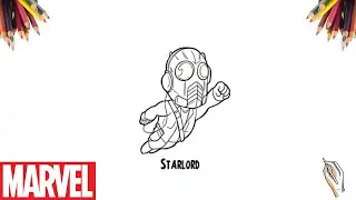 Como Desenhar o Star-Lord Chibi 🚀🎧 | Guardi&otilde;es da Gal&aacute;xia em Vers&atilde;o Fofa 😍✏️