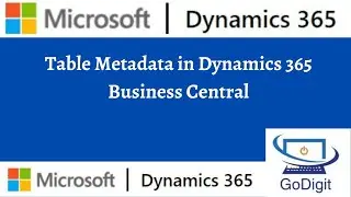 Table Metadata | Dynamics 365 Business Central