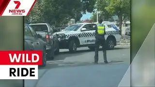 Moment of madness: Alleged car thief's wild getaway attempt at Armadale | 7NEWS