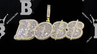 BOSS Baguette CZ Hip Hop Bling Bling Pendant | Gold Iced Out Jewelry