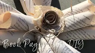 Vintage Book Pages Cross DIY